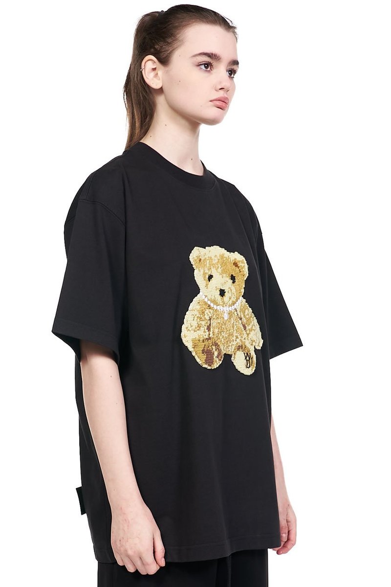 we11done Embroidered Teddy T-shirt - Black | Garmentory we11done Embroidered Teddy T-shirt - Black | Garmentory