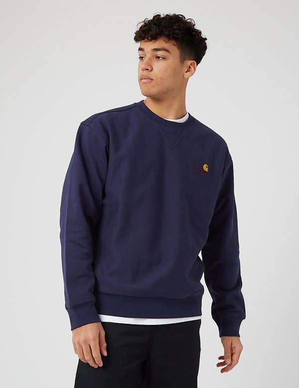 Carhartt-WIP American Script Sweatshirt - Space Carhartt-WIP American Script Sweatshirt - Space