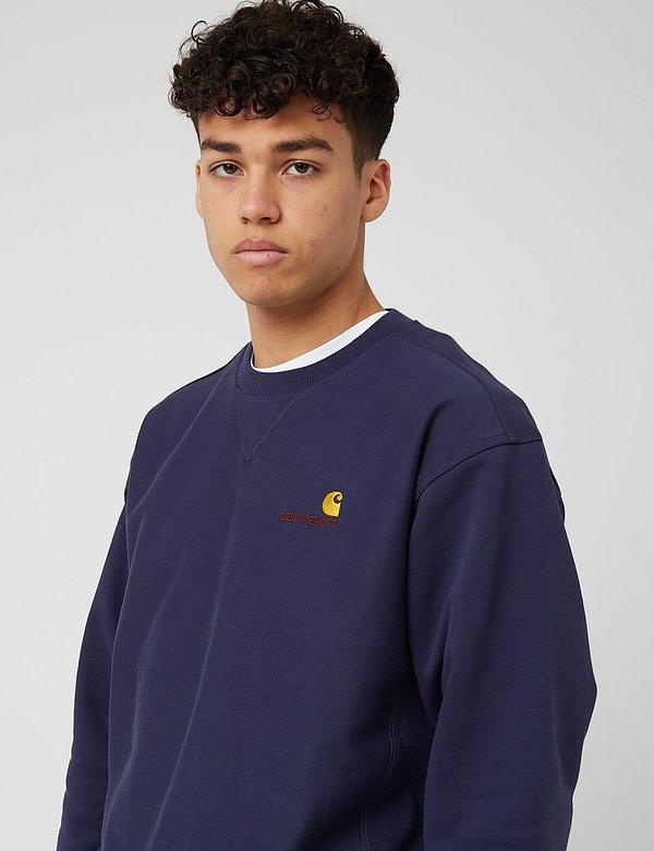 Carhartt-WIP American Script Sweatshirt - Space Carhartt-WIP American Script Sweatshirt - Space