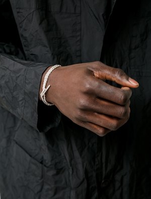 All Blues Rope Double Polished Bracelet - Silver | Garmentory