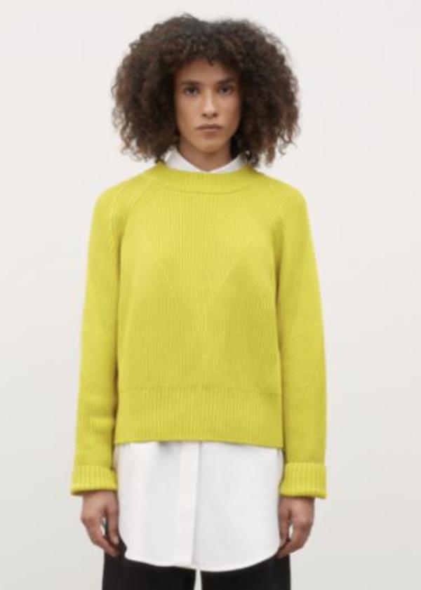 Henri Crew Sweater - Acid Yellow Henri Crew Sweater - Acid Yellow