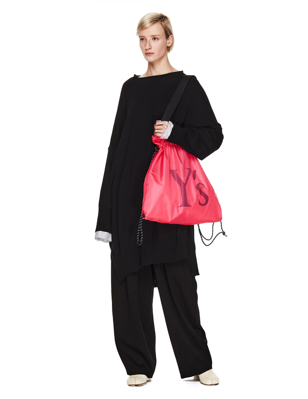 Y's Ripstop Nylon Logo Knapsack bag - Pink Y's Ripstop Nylon Logo Knapsack bag - Pink