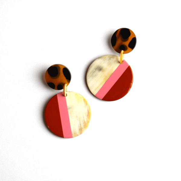 Sunshine Tienda Circle Earrings - Mustard Rose Sunshine Tienda Circle Earrings - Mustard Rose
