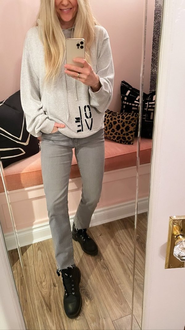Kerri Rosenthal Olive You Love Hoodie - Gray Kerri Rosenthal Olive You Love Hoodie - Gray