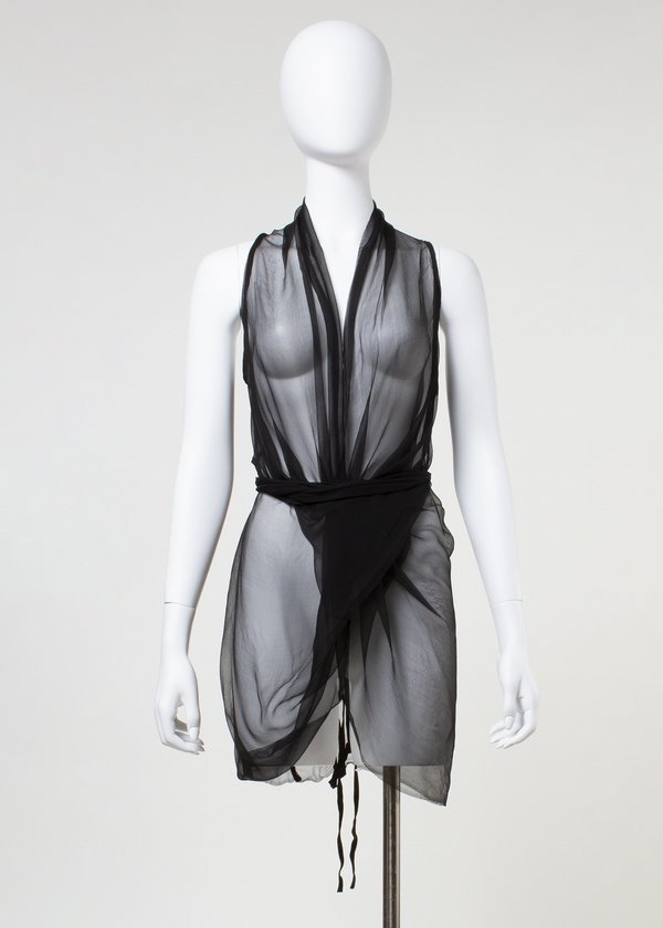 complexgeometries ARCHIVE no.38 wrap top - black complexgeometries ARCHIVE no.38 wrap top - black
