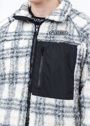 PLEASURES Wraith Poodle Fleece Jacket - Grey PLEASURES Wraith Poodle Fleece Jacket - Grey