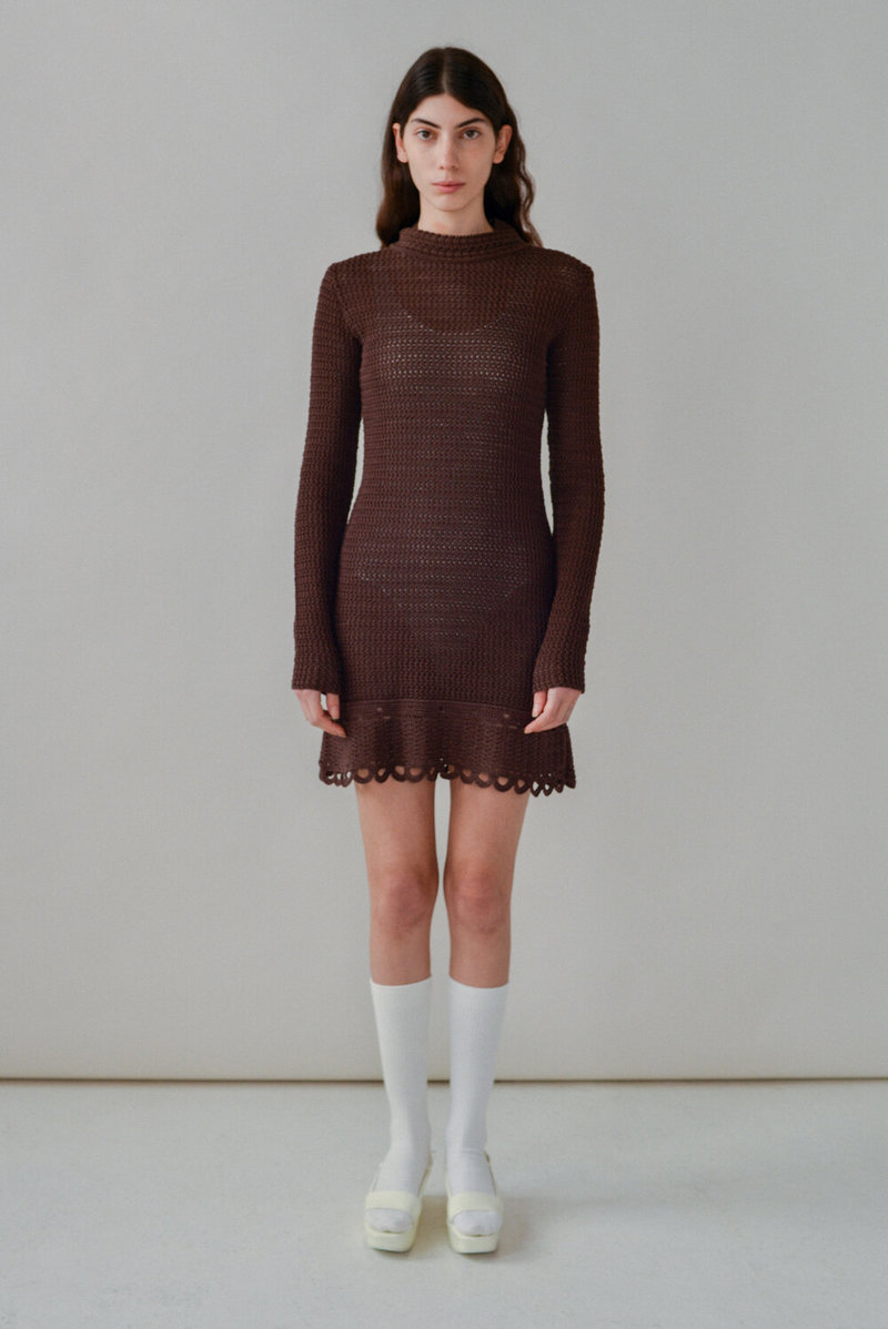 Vintage Prada Knit Dress - Brown | Garmentory