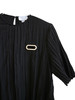 Collina Strada Crinkle Tee with Grommet Detail - Black - Thumbnail 2