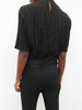 Collina Strada Crinkle Tee with Grommet Detail - Black - Thumbnail 4