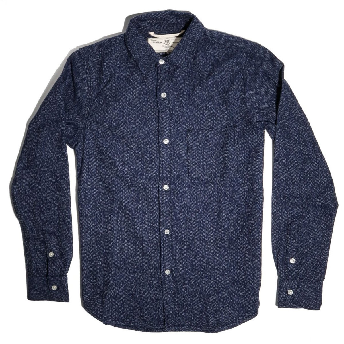 Rogue Territory Oxford Shirt - Variegated Navy Flannel - Image 1 of 3