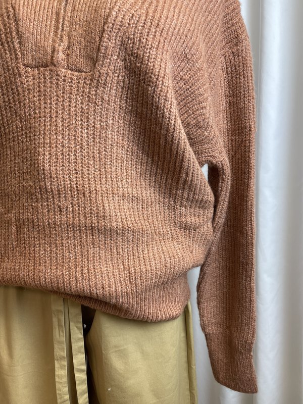 La Maille French Pink Quarter Zip Sweater (S/M) La Maille French Pink Quarter Zip Sweater (S/M)