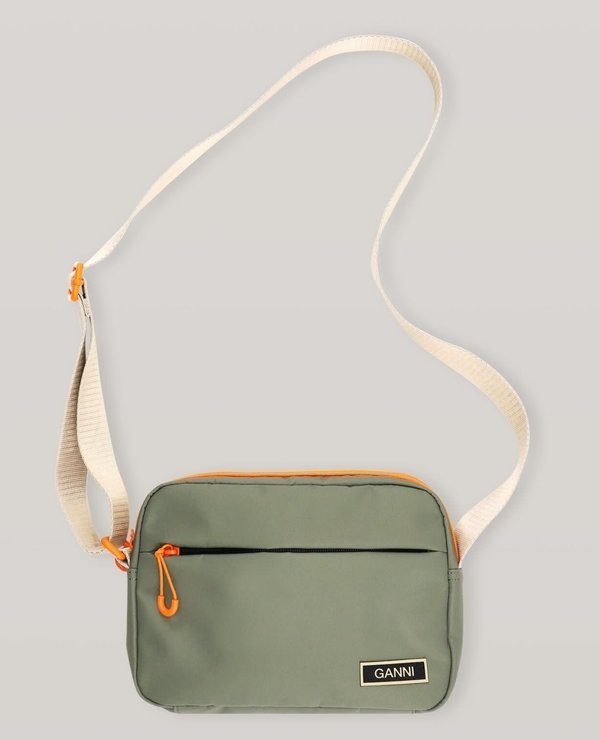Ganni Seasonal Recycled Tech Festival Crossbody Bag - Kalamata Ganni Seasonal Recycled Tech Festival Crossbody Bag - Kalamata