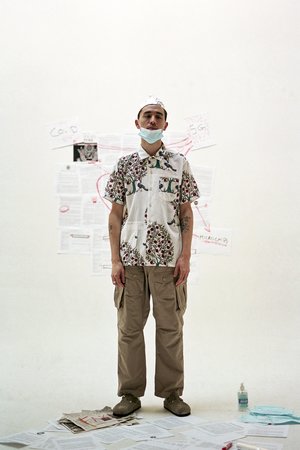 Engineered Garments Cotton Lawn Camp Shirt - Natural Peacock Print Engineered Garments Cotton Lawn Camp Shirt - Natural Peacock Print