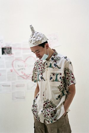 Engineered Garments Cotton Lawn Camp Shirt - Natural Peacock Print Engineered Garments Cotton Lawn Camp Shirt - Natural Peacock Print
