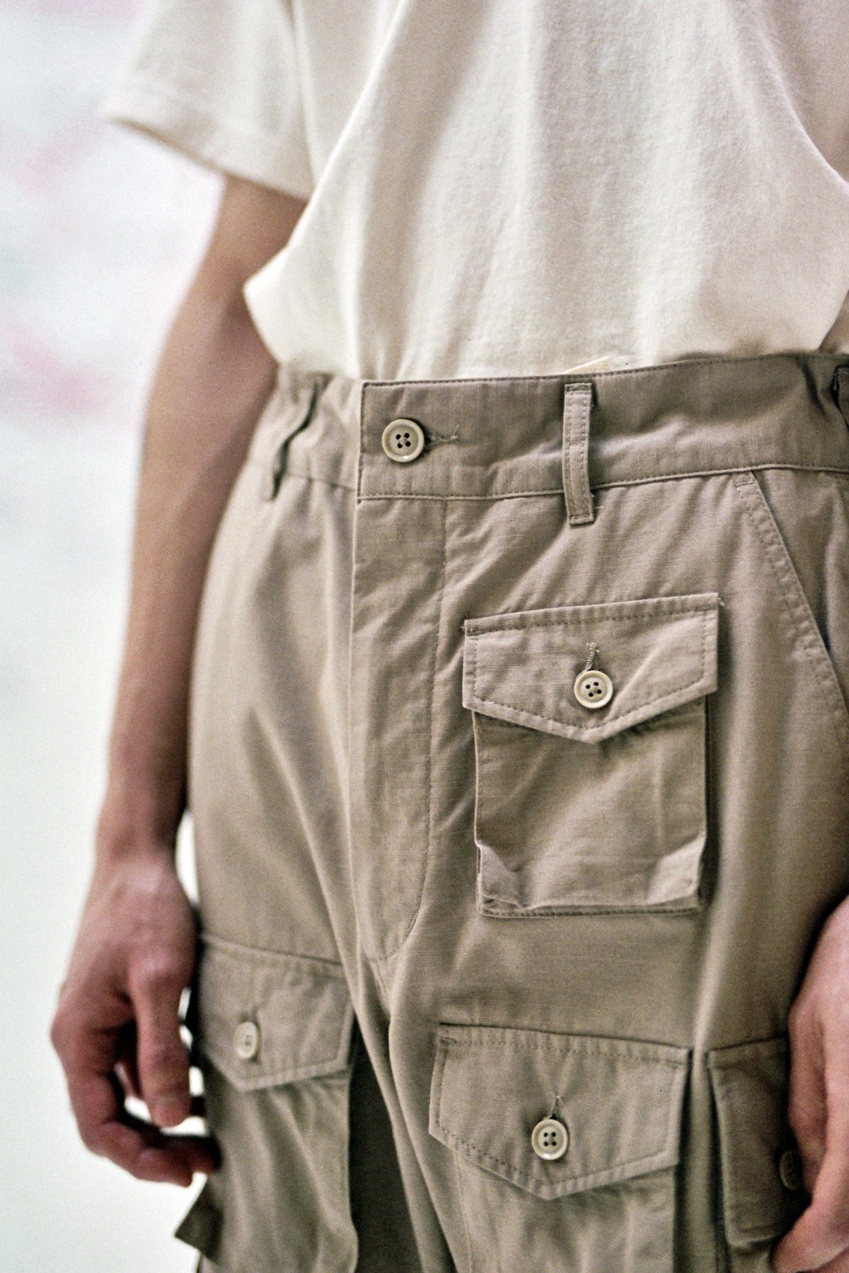 Engineered Garments FA Cotton Ripstop Pant - Khaki | Garmentory