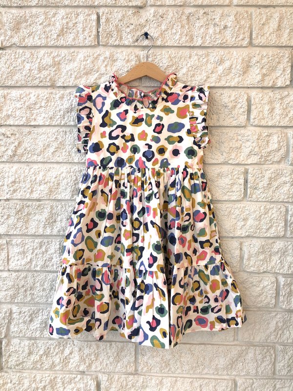 Kids Pink Chicken Jennifer Dress - Multi Leopard Kids Pink Chicken Jennifer Dress - Multi Leopard