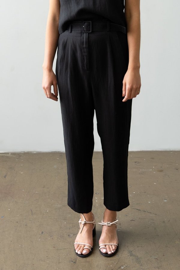 Waltz Belted Trouser - Black Waltz Belted Trouser - Black