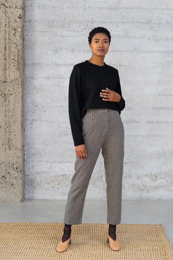 Waltz Cigarette Trousers - Checked Wool Waltz Cigarette Trousers - Checked Wool