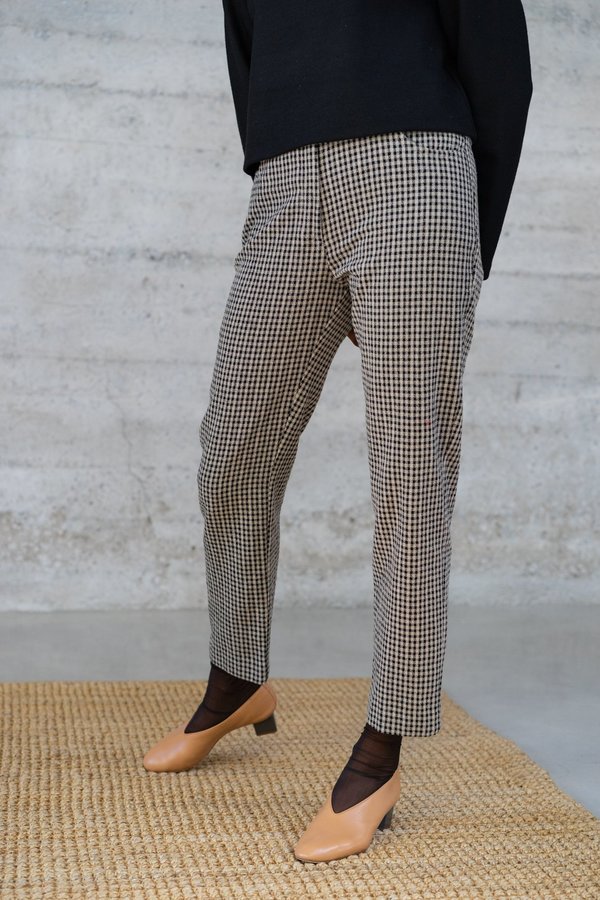 Waltz Cigarette Trousers - Checked Wool Waltz Cigarette Trousers - Checked Wool