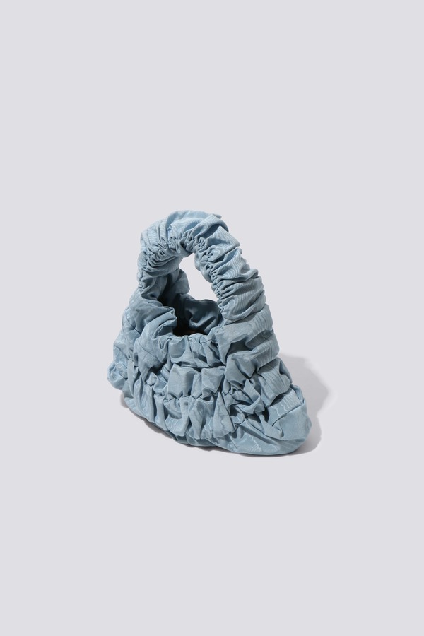 OMW Bags Blue Moire Pouch - light blue silk OMW Bags Blue Moire Pouch - light blue silk