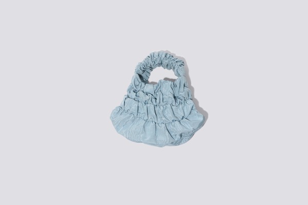 OMW Bags Blue Moire Pouch - light blue silk OMW Bags Blue Moire Pouch - light blue silk