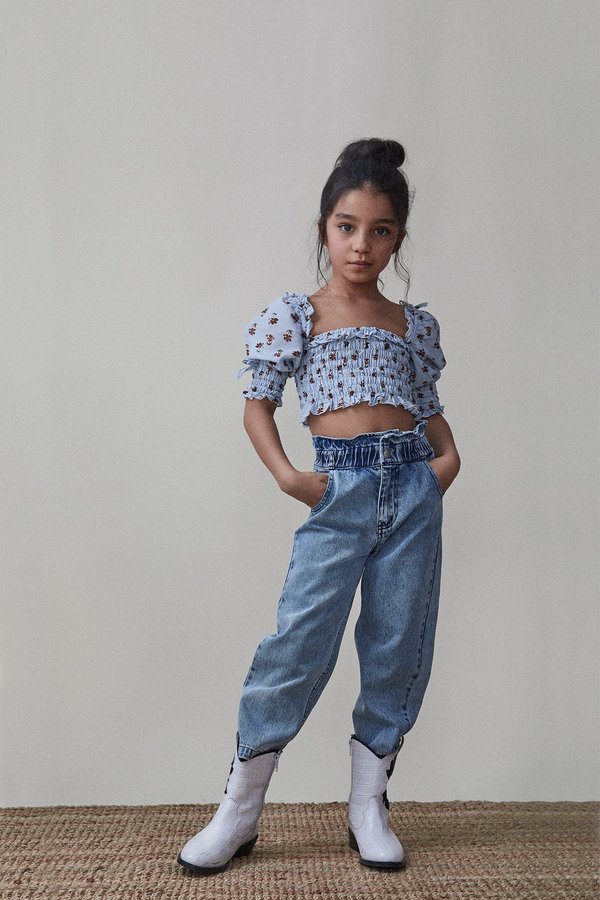 kids The New Society Lola Pant - Light Blue Denim kids The New Society Lola Pant - Light Blue Denim