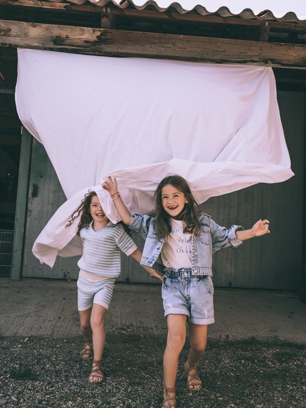 kids The New Society Lola Short - Light Blue Denim kids The New Society Lola Short - Light Blue Denim
