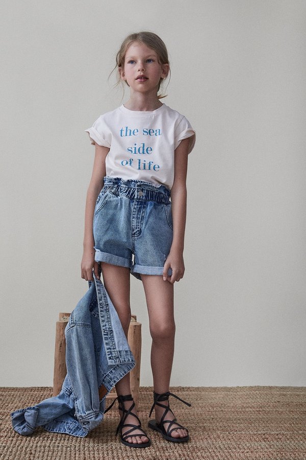 kids The New Society Lola Short - Light Blue Denim kids The New Society Lola Short - Light Blue Denim