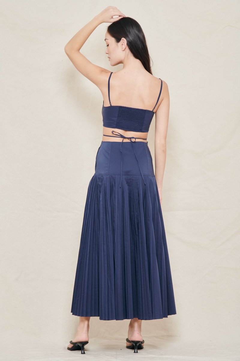 jonathan simkhai rem pleated maxi dress Jonathon Simkhai Rem Pleated Cotton Maxi Dress Worn