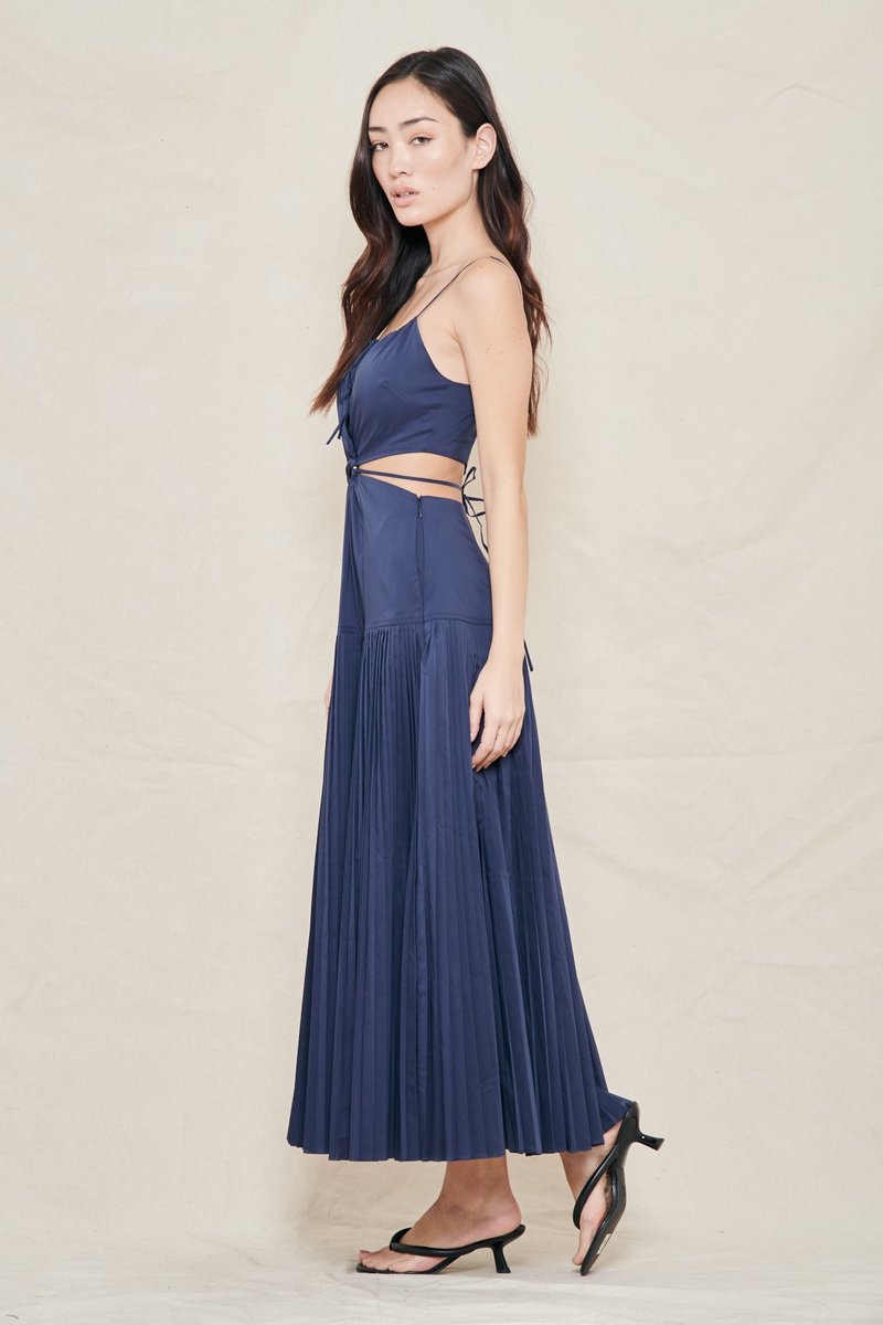 open lace back dress Simkhai Women's Elka Pleated Poplin Shirt Dress