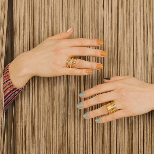 Merewif PERILUNE RING - Turquoise/Gold Merewif PERILUNE RING - Turquoise/Gold