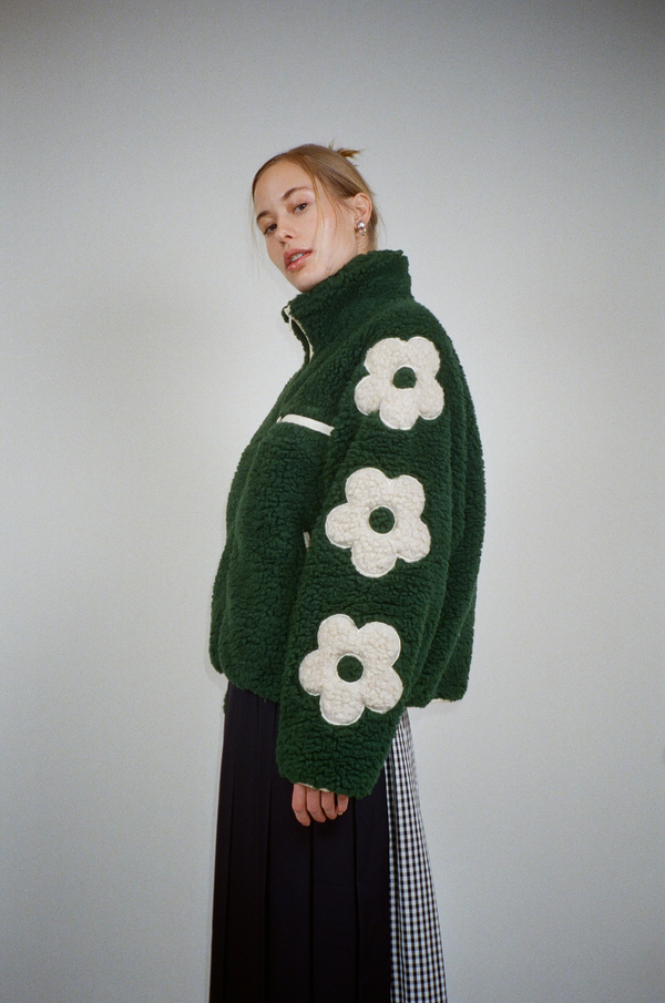 Sandy Liang Fleece Jacket - Grass Sandy Liang Fleece Jacket - Grass