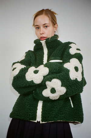 Sandy Liang Fleece Jacket - Grass Sandy Liang Fleece Jacket - Grass