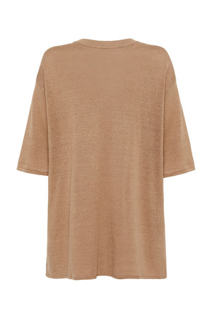 St. Agni Copain Linen Knit Tee - Almond St. Agni Copain Linen Knit Tee - Almond