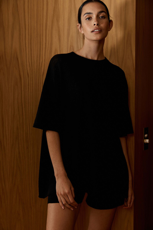 St. Agni Copain Linen Knit Tee - Black St. Agni Copain Linen Knit Tee - Black