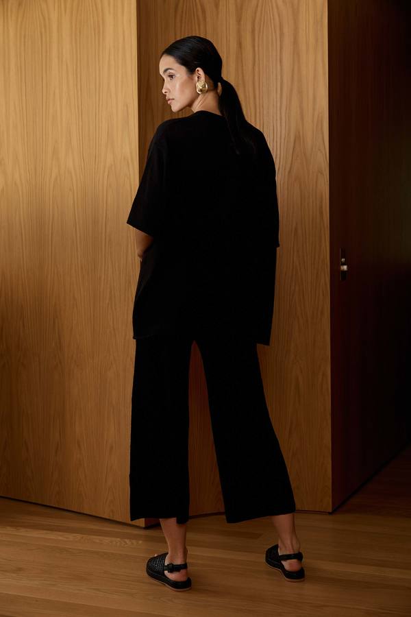 St. Agni Copain Linen Knit Tee - Black St. Agni Copain Linen Knit Tee - Black