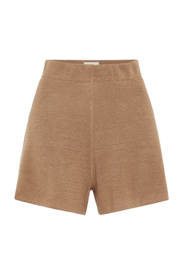St, Agni Spencer Linen Knit Shorts - Almond St, Agni Spencer Linen Knit Shorts - Almond