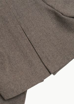 Amomento Wide Crop Coat - Brown Herringbone Amomento Wide Crop Coat - Brown Herringbone