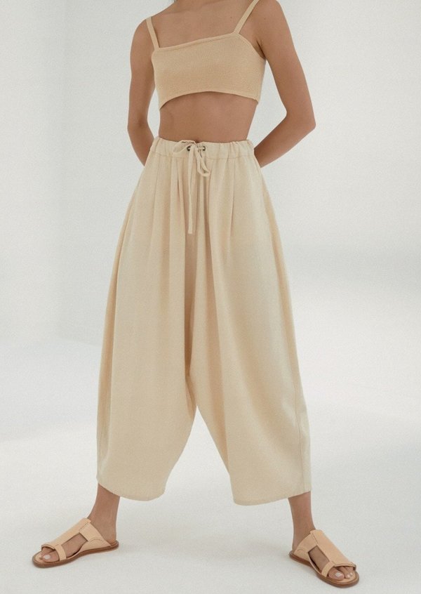 Mónica Cordera Maxi Linen Pants - Sand Mónica Cordera Maxi Linen Pants - Sand