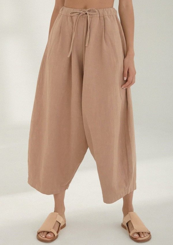Maxi Ramie Pants, Cork Maxi Ramie Pants, Cork