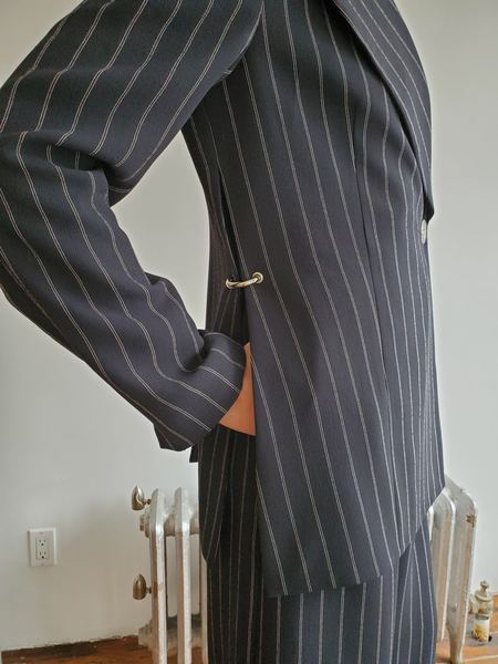 Nomia Side Slit Jacket - Pinstripe Nomia Side Slit Jacket - Pinstripe