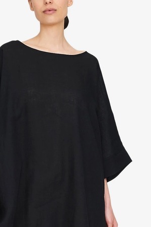The Sleep Shirt Pocket Kaftan in Black The Sleep Shirt Pocket Kaftan in Black