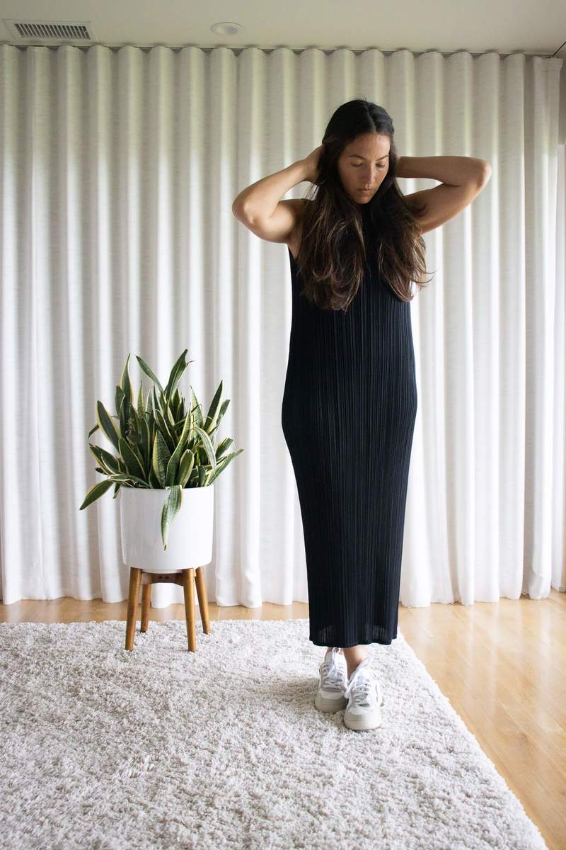 Issey Miyake Pleats Please Black Monthly Colors December Dress