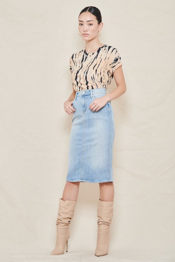 Midi Skirt Sheike Denim Skirt DELANO Blue Denim JOELLE Maxi Skirt
