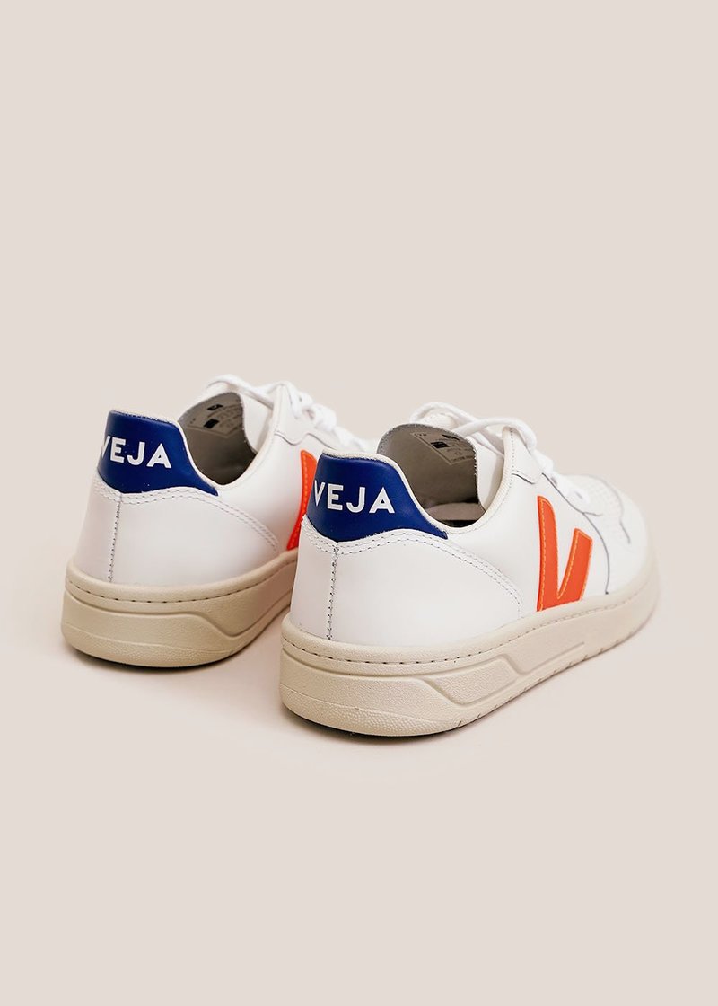 White Orange-Fluo Cobalt V-10 Sneakers | Garmentory