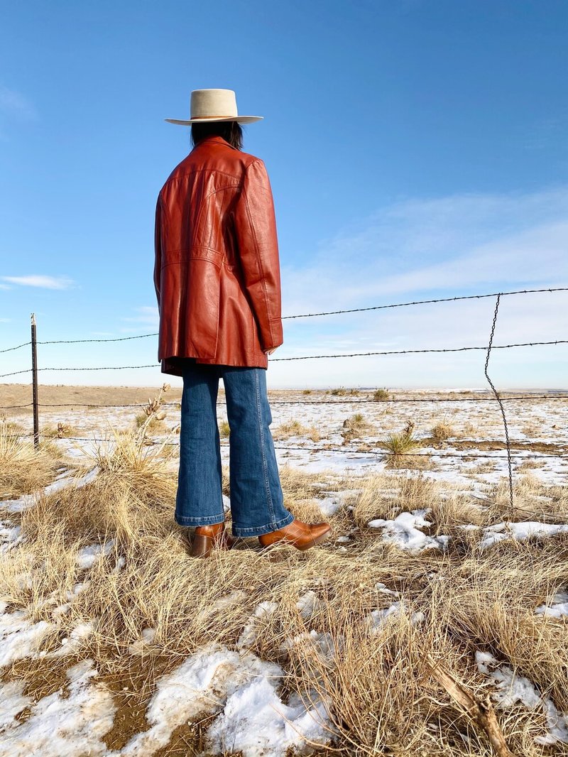 VINTAGE OCTOBER COUNTRY LEATHER JACKET