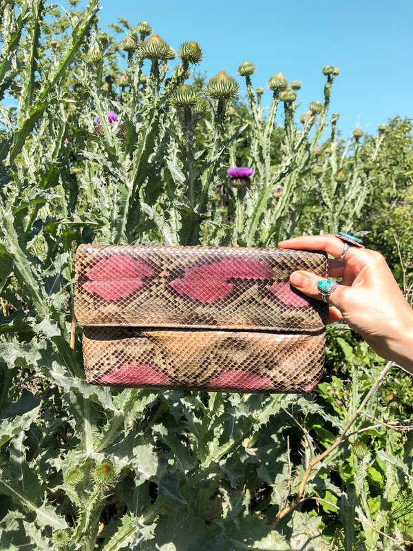 PURPLE HAZE SNAKESKIN CLUTCH PURPLE HAZE SNAKESKIN CLUTCH