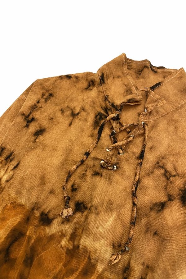 US Rags OVERDYED LACE UP PILGRIM SHIRT - Orange US Rags OVERDYED LACE UP PILGRIM SHIRT - Orange