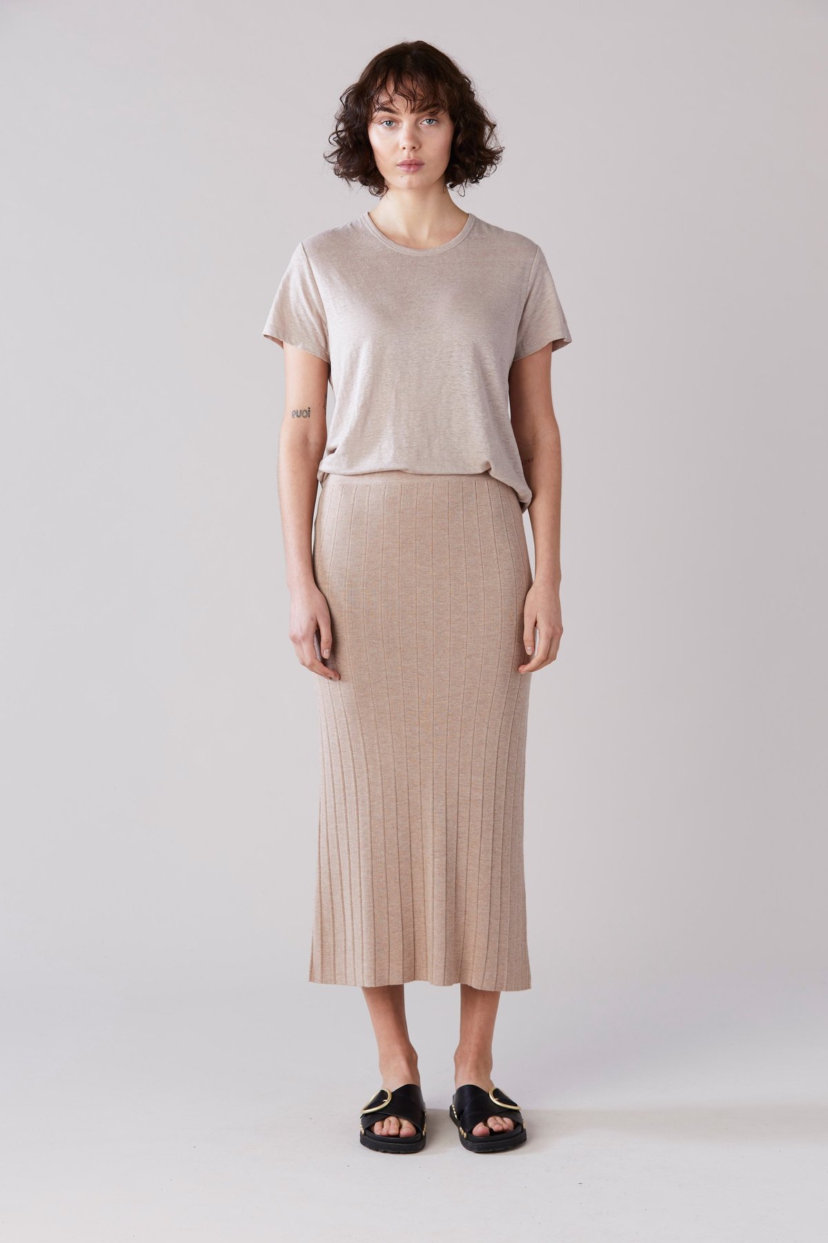 Laing Home Harry Pencil Skirt - Wheat - Image 2 of 4