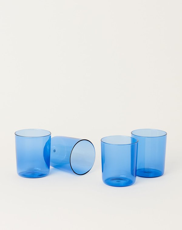 Maison Balzac Set of 4 Goblets Glasses - Azure Maison Balzac Set of 4 Goblets Glasses - Azure